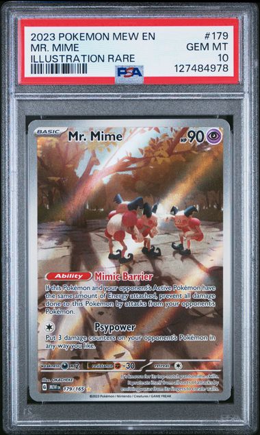 2023 POKEMON MEW EN-151 #179 MR. MIME ILLUSTRATION RARE PSA 10 - 978
