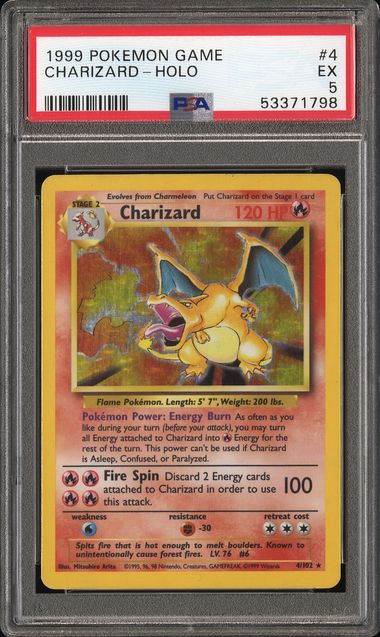1999 POKEMON GAME #4 CHARIZARD-HOLO PSA 5 - 798