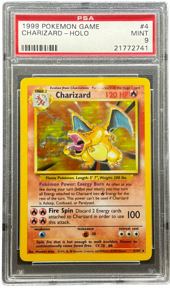 1999 POKEMON GAME #4 CHARIZARD-HOLO PSA 9 - 741