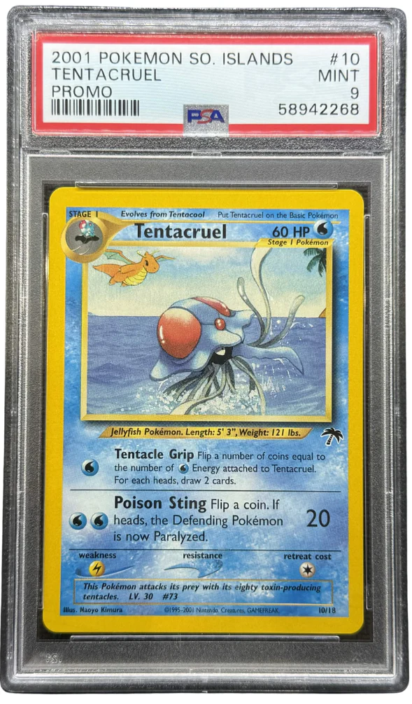 2001 POKEMON SOUTHERN ISLANDS PROMO #10 TENTACRUEL PROMO PSA 9 - 268