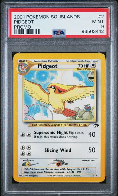 2001 POKEMON SOUTHERN ISLANDS PROMO #2 PIDGEOT PROMO PSA 9 - 412