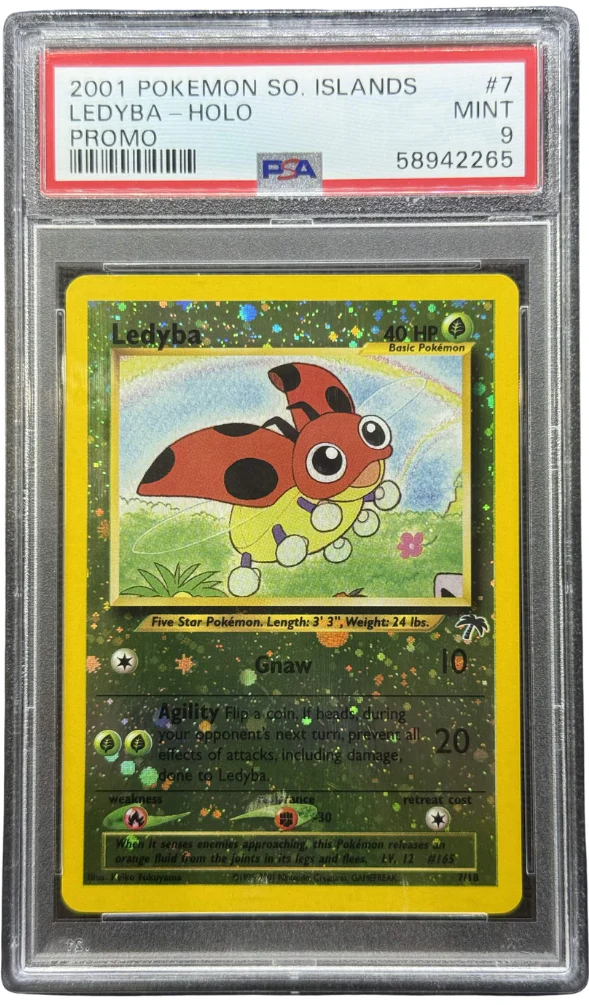 2001 POKEMON SOUTHERN ISLANDS PROMO #7 LEDYBA-HOLO PROMO PSA 9 - 265