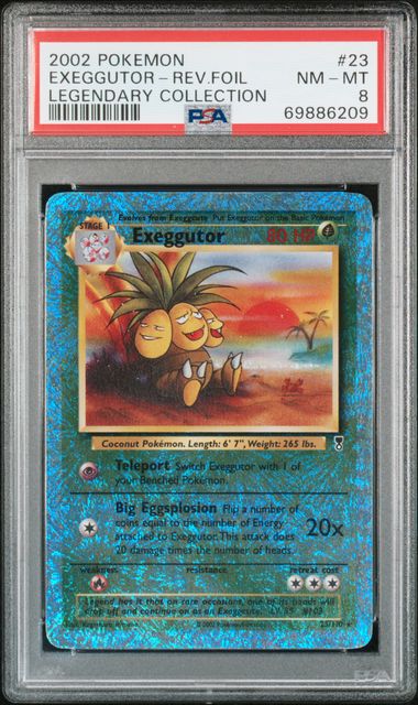 2002 POKEMON LEGENDARY COLLECTION #23 EXEGGUTOR-REV.FOIL LEGENDARY COLLECTION PSA 8 - 209