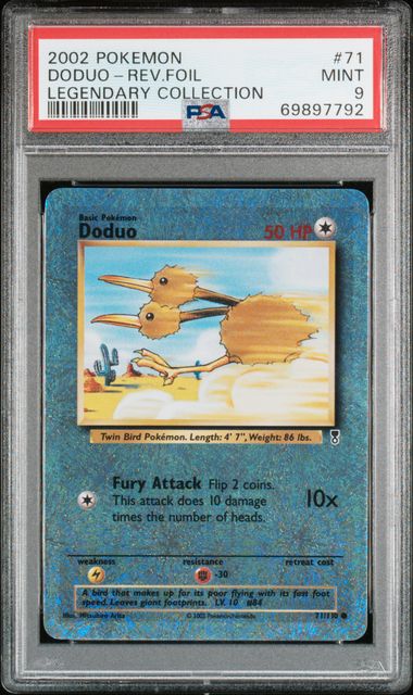 2002 POKEMON LEGENDARY COLLECTION #71 DODUO-REV.FOIL LEGENDARY COLLECTION PSA 9 - 792