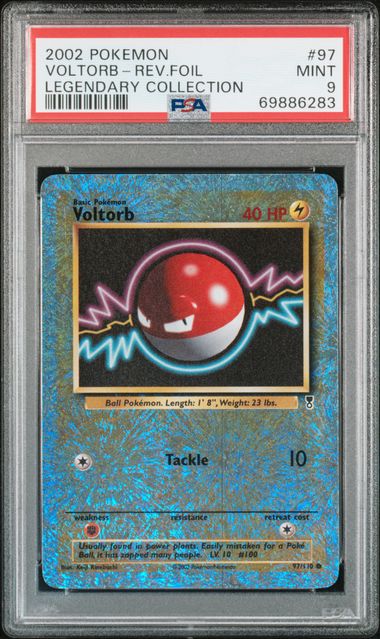 2002 POKEMON LEGENDARY COLLECTION #97 VOLTORB-REV.FOIL LEGENDARY COLLECTION PSA 9 - 283