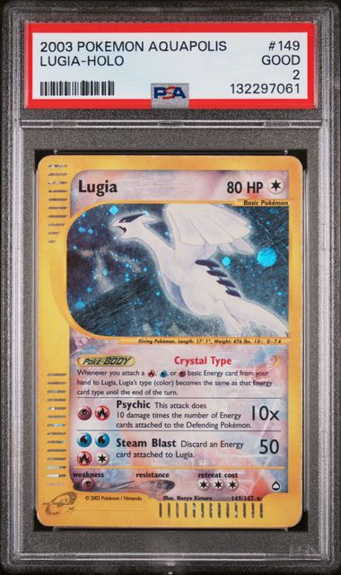 2003 POKEMON AQUAPOLIS #149 LUGIA-HOLO PSA 2 - 061