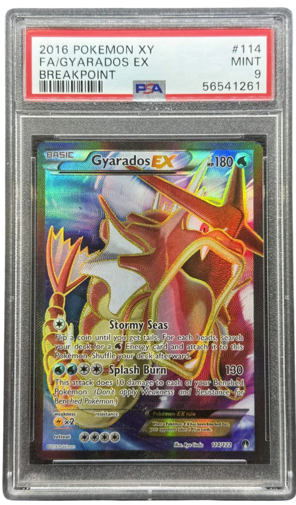 2016 POKEMON XY BREAKPOINT #114 FA/GYARADOS EX BREAKPOINT PSA 9 - 261