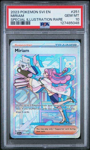 2023 POKEMON SVI EN-SCARLET & VIOLET #251 MIRIAM SPECIAL ILLUSTRATION RARE PSA 10 - 048