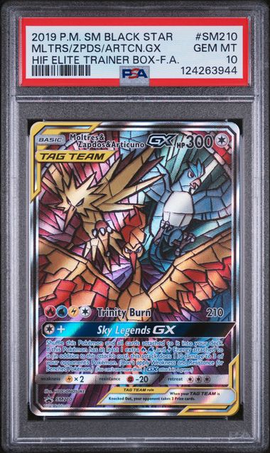 2019 POKEMON SM BLACK STAR PROMO #SM210 MLTRS/ZPDS/ARTCN.GX HIF ELITE TRAINER BOX-F.A. PSA 10 - 944