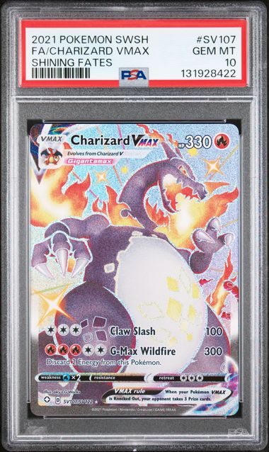 2021 POKEMON SWORD & SHIELD SHINING FATES #SV107 FA/CHARIZARD VMAX SHINING FATES PSA 10 - 422