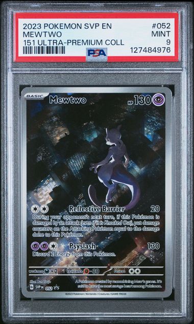 2023 POKEMON SVP EN-SV BLACK STAR PROMO #052 MEWTWO 151 ULTRA-PREMIUM COLL PSA 9 - 976
