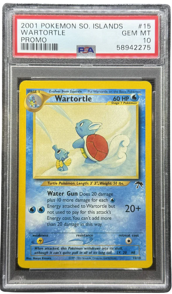 2001 POKEMON SOUTHERN ISLANDS PROMO #15 WARTORTLE PROMO PSA 10 - 275