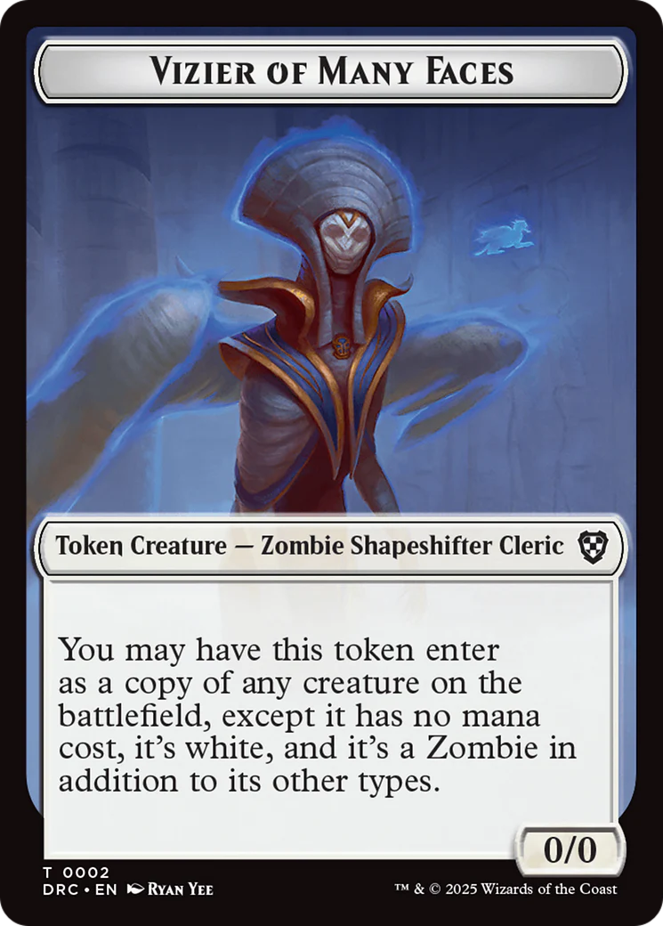 Angel of Sanctions // Vizier of Many Faces Double-Sided Token [Aetherdrift Commander] - Image 2
