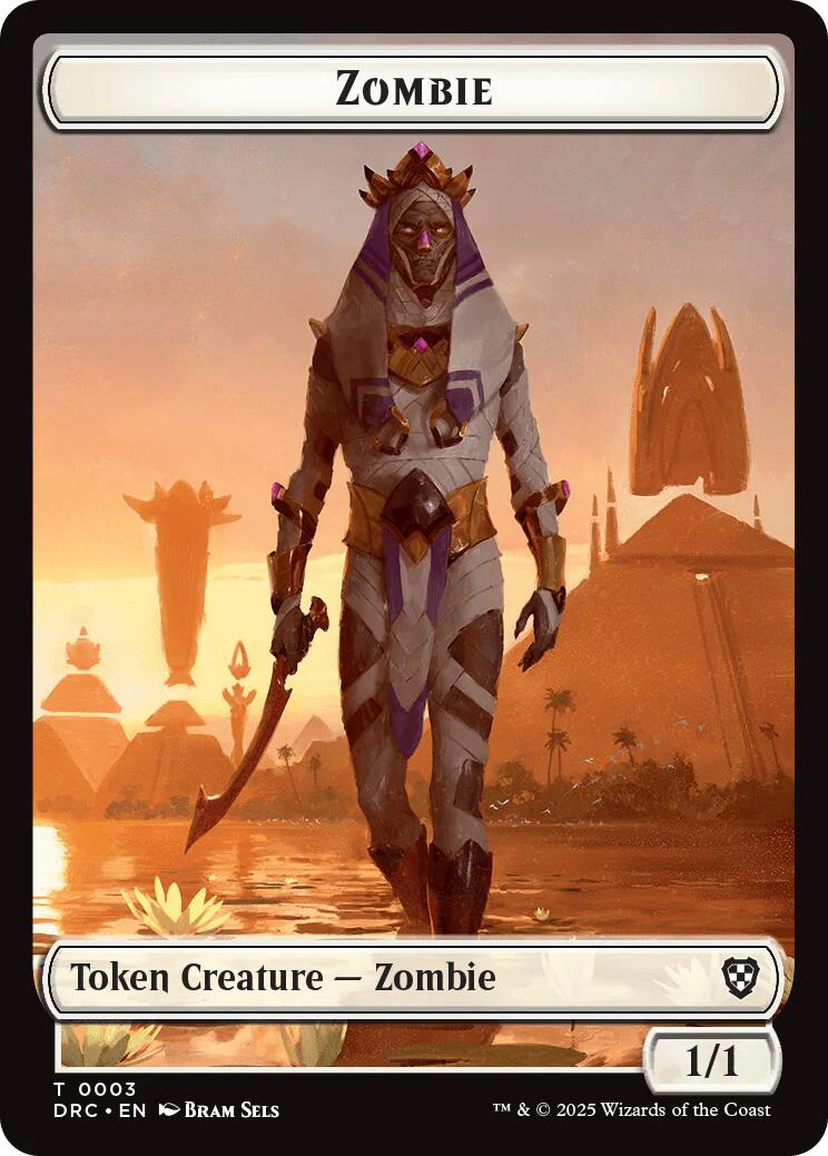 Angel of Sanctions // Zombie (0003) Double-Sided Token [Aetherdrift Tokens] - Image 2