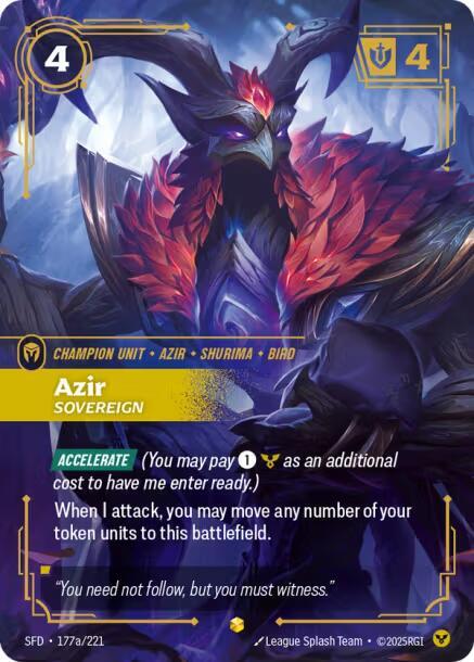 Azir - Sovereign (Alternate Art) - Spiritforged (SPF)