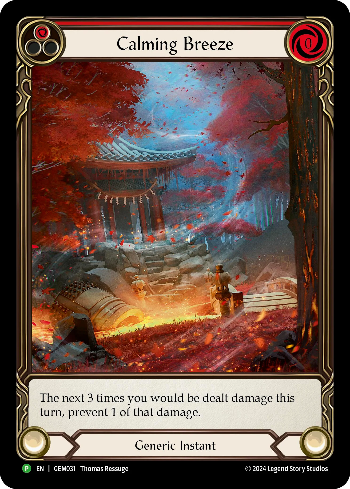 Calming Breeze (Red) [GEM031] (GEM Pack 1)  Rainbow Foil