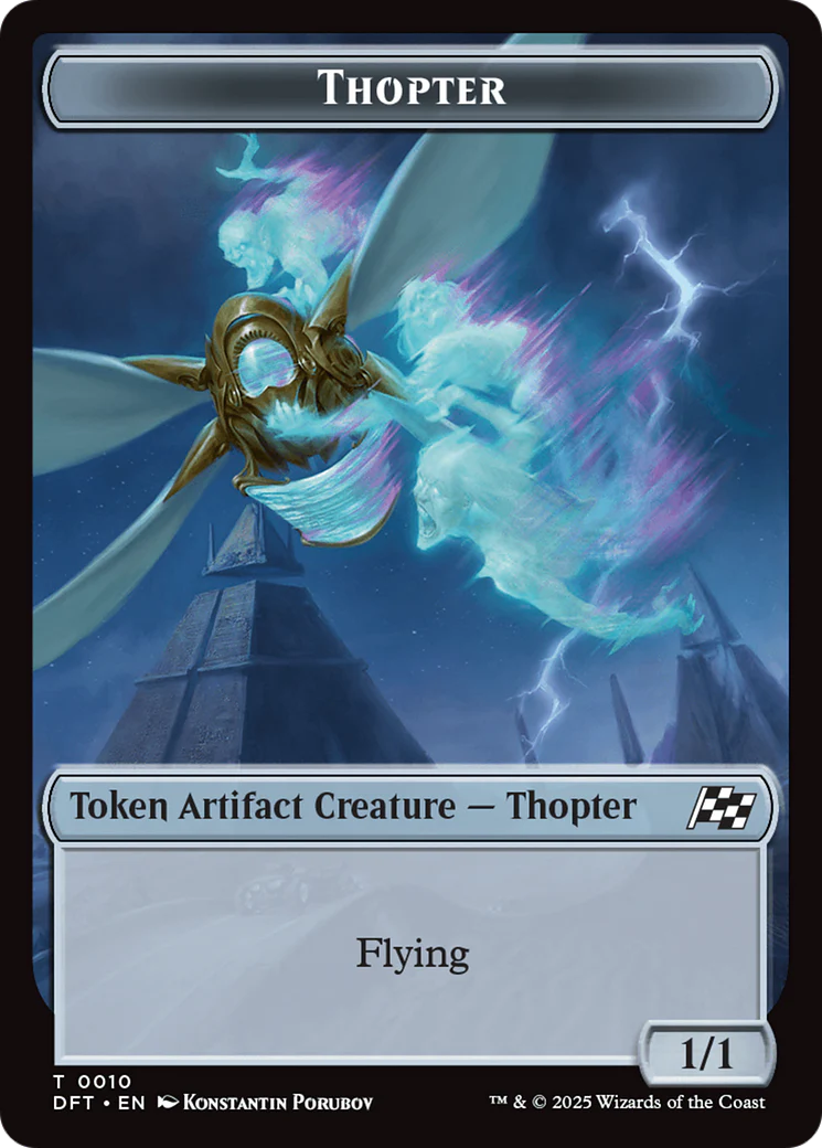 Cat // Thopter (0010) Double-Sided Token [Aetherdrift Tokens] - Image 2