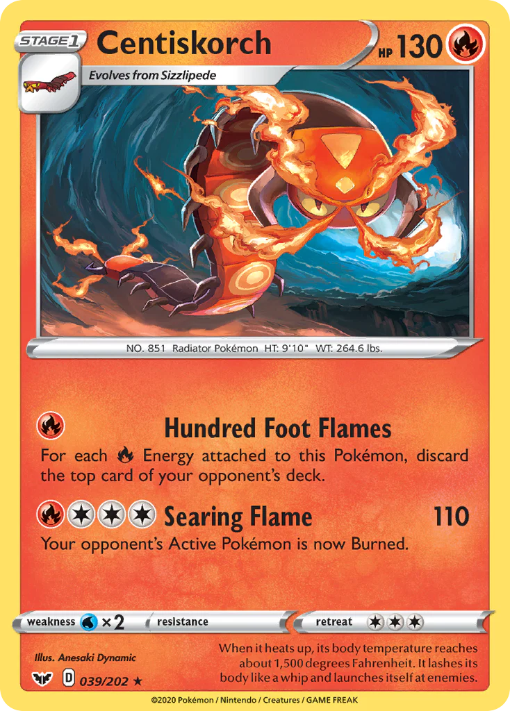 Centiskorch (039/202) [Sword & Shield: Base Set]
