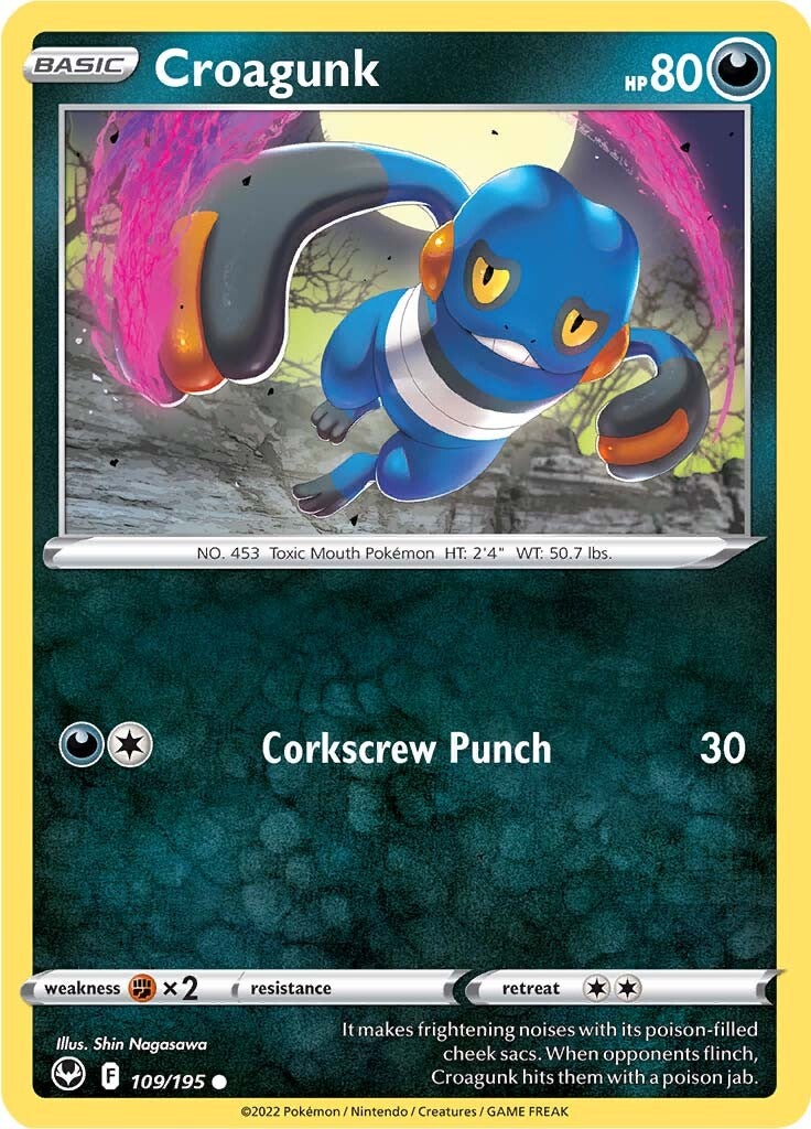 Croagunk (109/195) [Sword & Shield: Silver Tempest] - Image 2