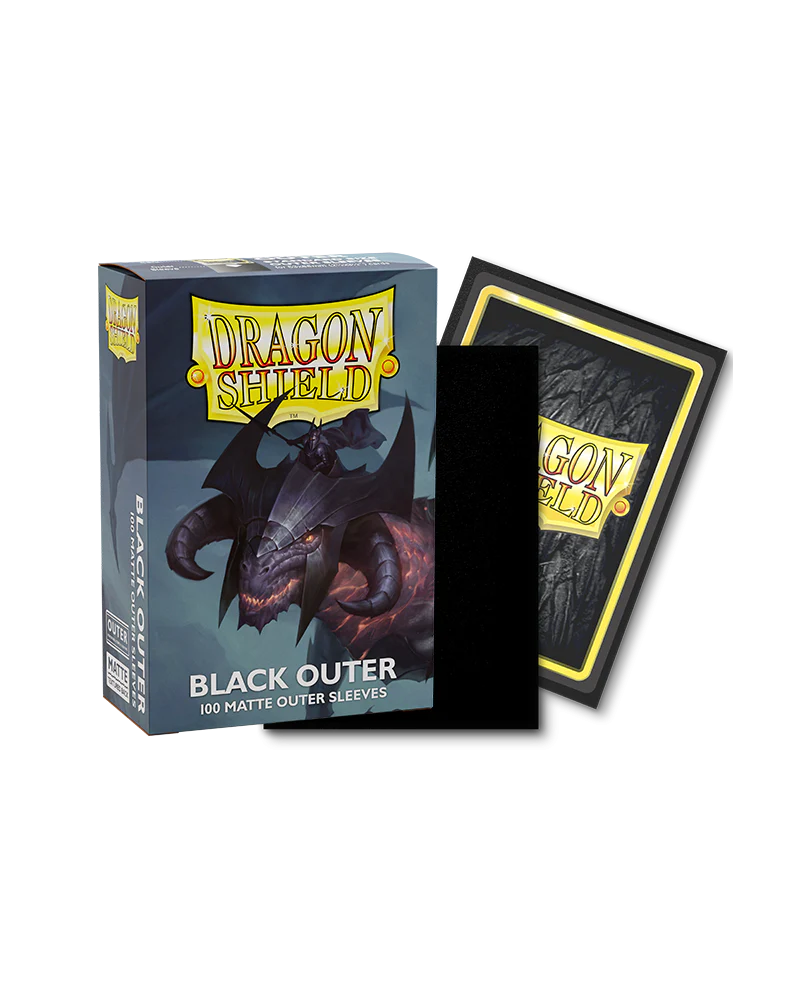 Dragon Shield: 100ct Outer Sleeves - Matte Black (Standard) (Pick-up In Store) - Image 4