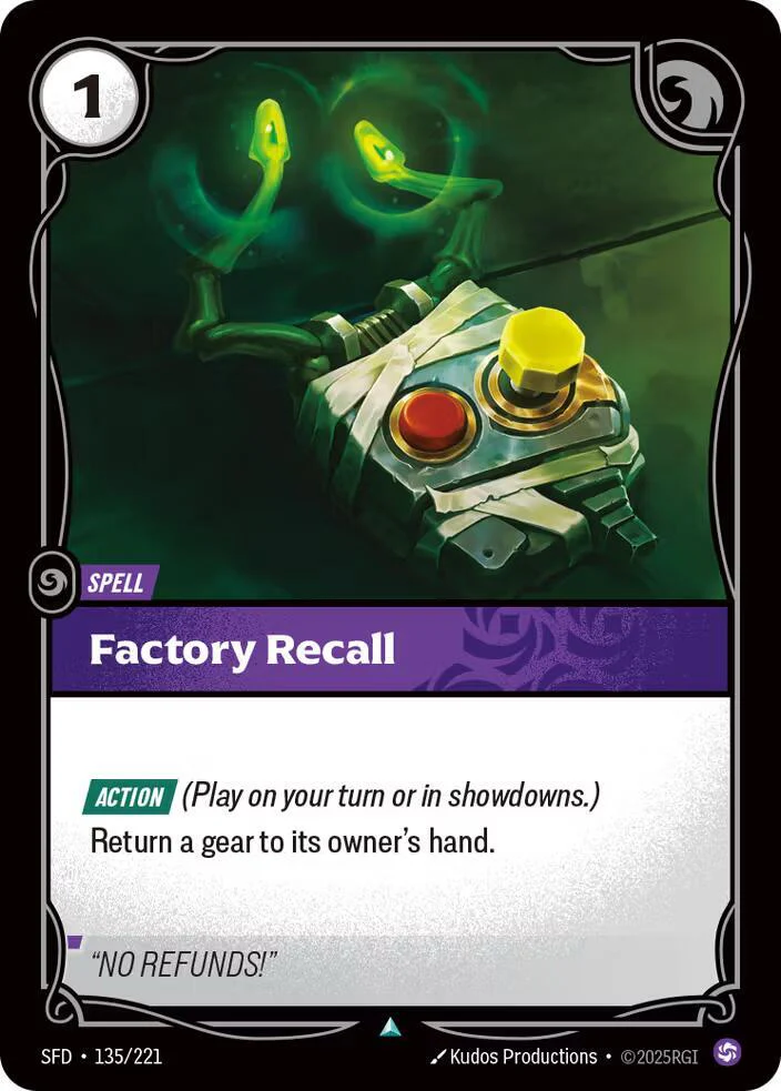Factory Recall - Spiritforged (SPF)