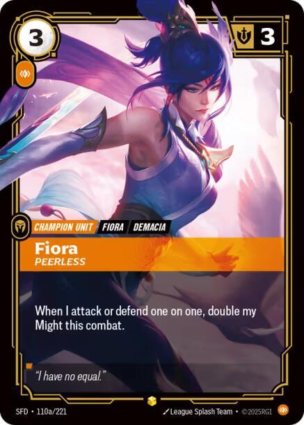 Fiora - Peerless (Alternate Art) - Spiritforged (SPF)