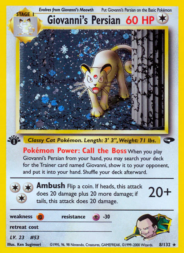 Giovanni's Persian (8/132) [Gym Challenge 1st Edition]