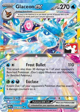 Glaceon ex (026/131) [Prize Pack Series Seven]