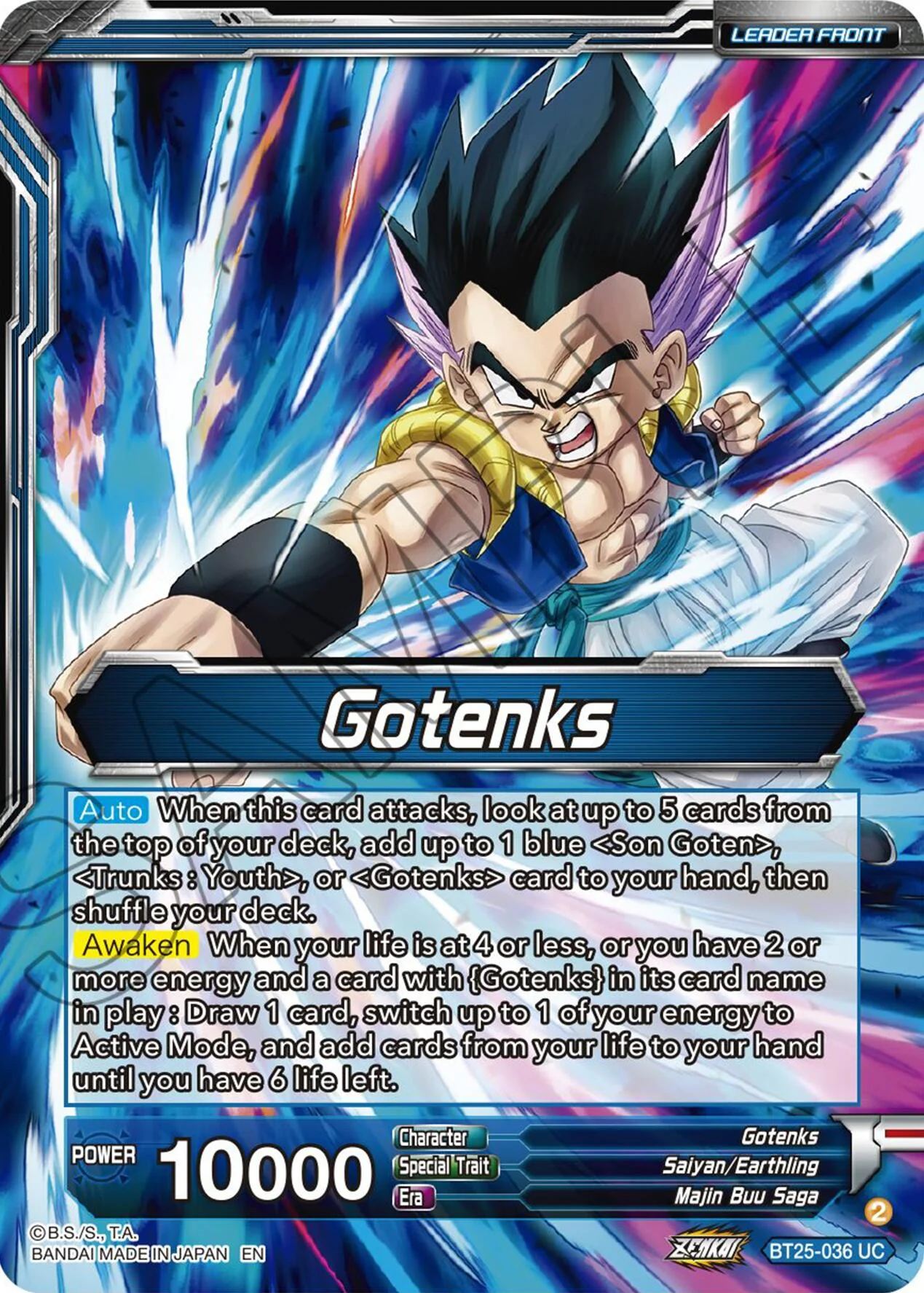 Gotenks // SS3 Gotenks, Power of the Strongest Rookie (BT25-036) [Legend of the Dragon Balls] - Image 2