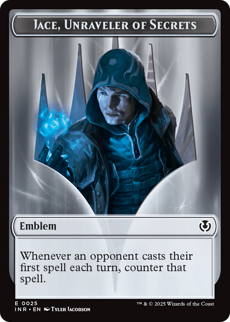 Human Wizard // Emblem - Jace, Unraveler of Secrets Double-Sided Token [Innistrad Remastered Tokens] - Image 2