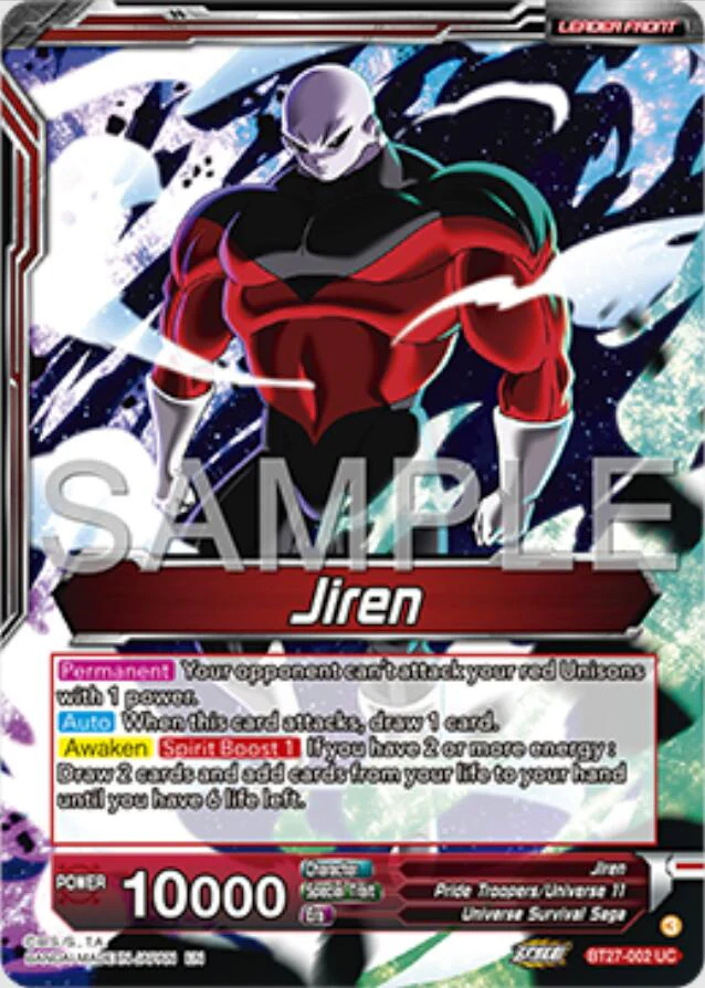 Jiren // Jiren, Warrior Standing Up for Justice (SLR) (BT27-002) [History of Z] - Image 2