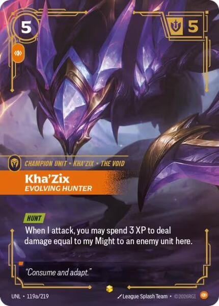 Kha'Zix - Evolving Hunter (Alternate Art) - Unleashed (UNL)