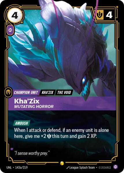 Kha'Zix - Mutating Horror (Alternate Art) - Unleashed (UNL)
