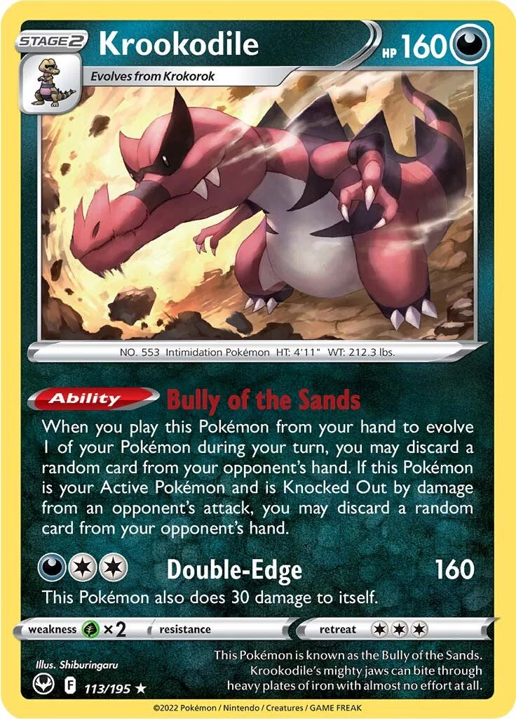 Krookodile (113/195) [Sword & Shield: Silver Tempest] - Image 2