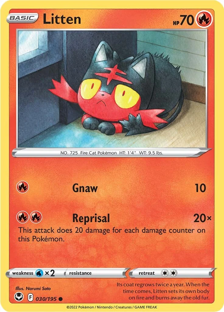 Litten (030/195) [Sword & Shield: Silver Tempest] - Image 2