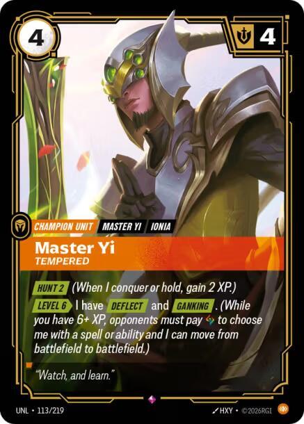 Master Yi - Tempered - Unleashed (UNL)