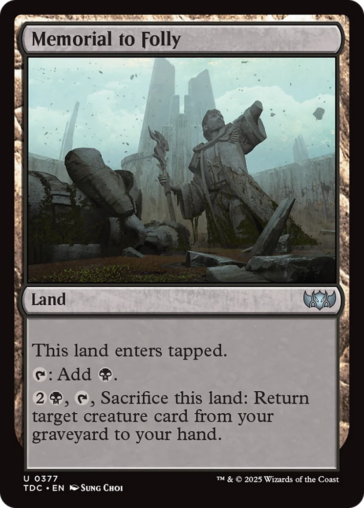 Memorial to Folly [Tarkir: Dragonstorm Commander]