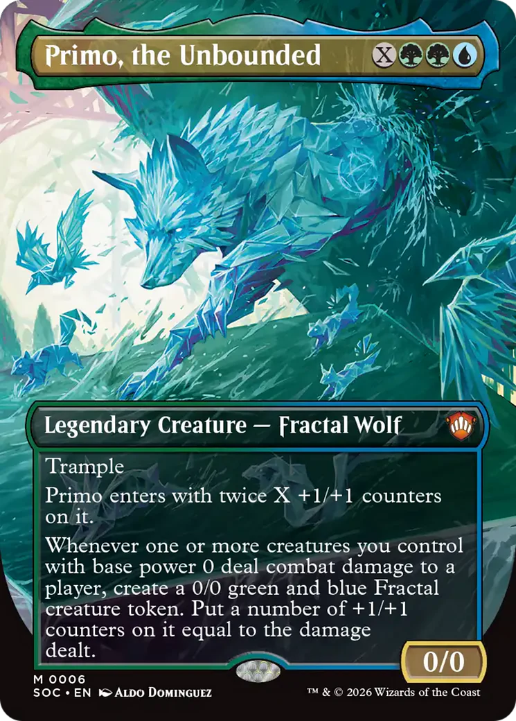 Primo, the Unbounded (Borderless) [Secrets of Strixhaven Commander]