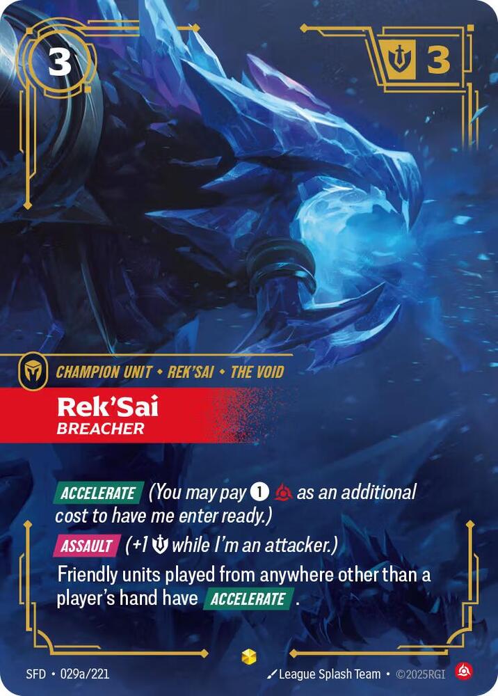 Rek'Sai - Breacher (Alternate Art) - Spiritforged (SPF)