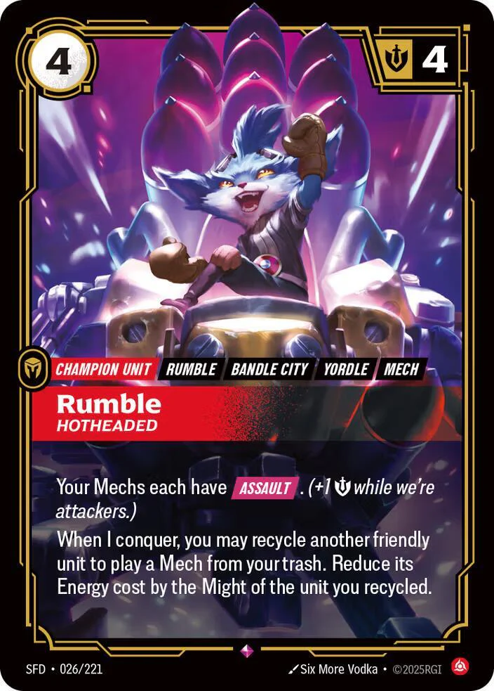 Rumble - Hotheaded - Spiritforged (SPF)