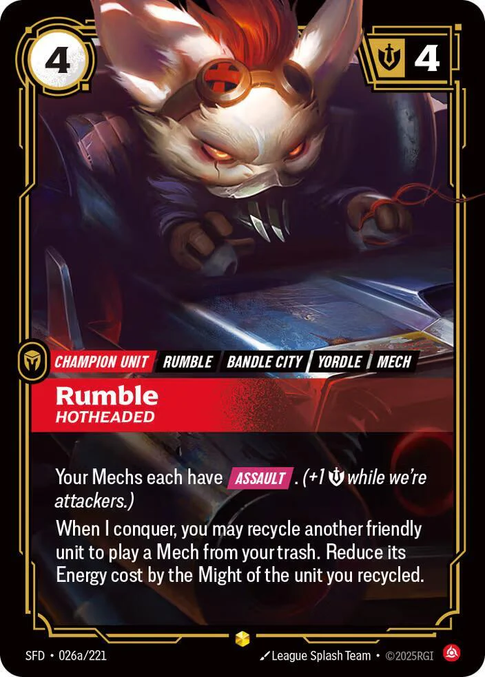 Rumble - Hotheaded (Alternate Art) - Spiritforged (SPF)