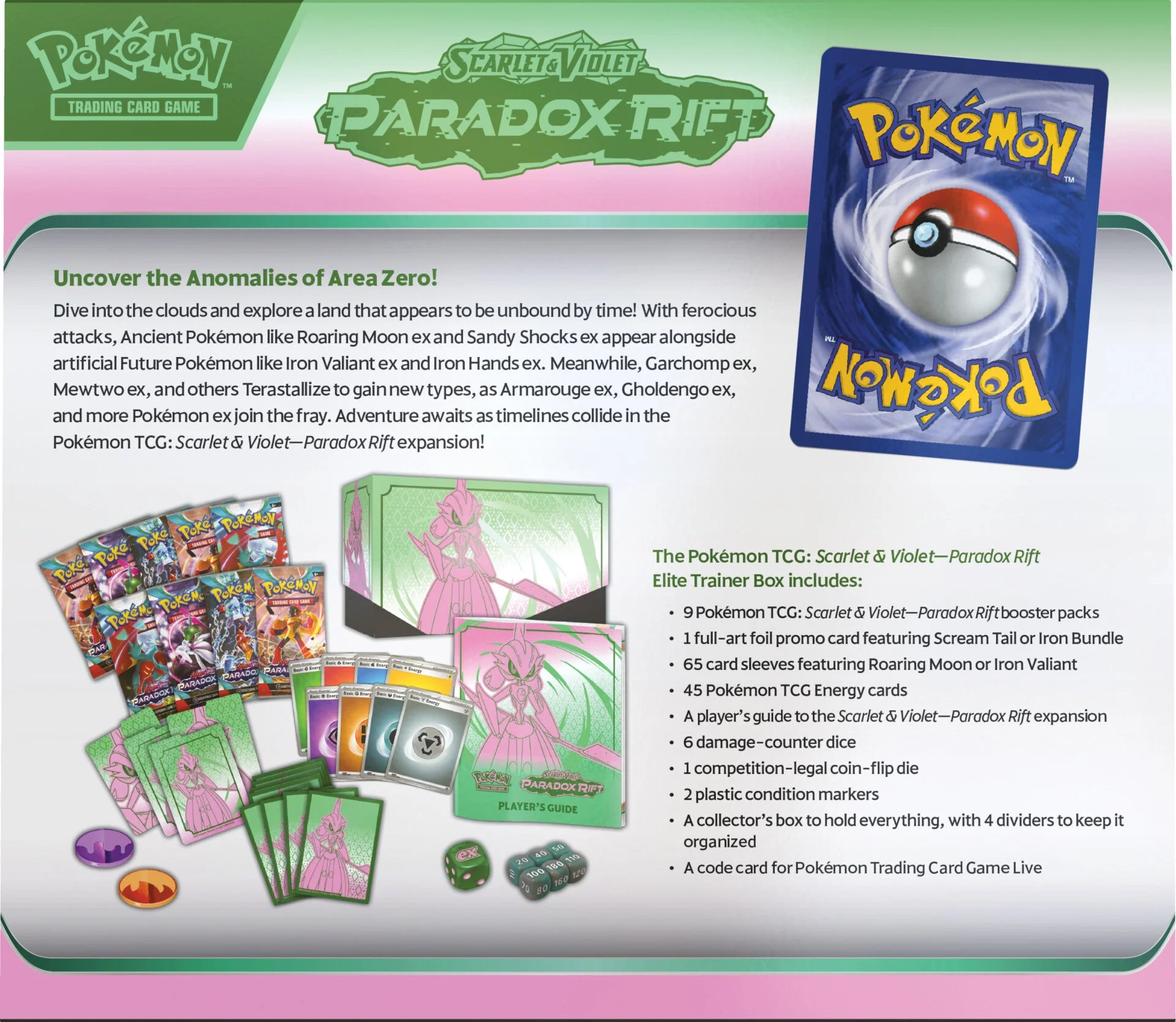 Scarlet & Violet: Paradox Rift - Elite Trainer Box (Iron Valiant) - Image 3
