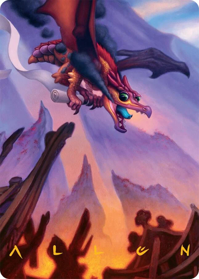 Scavenger Regent Art Card (45/54) (Gold-Stamped Signature) [Tarkir: Dragonstorm Art Series]