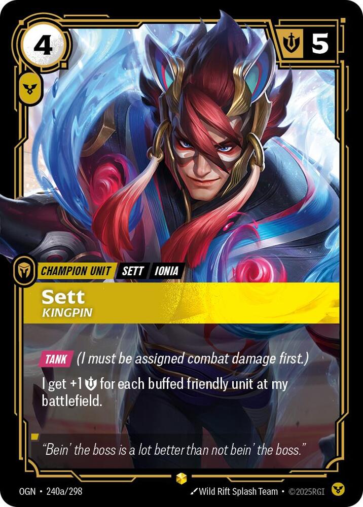 Sett - Kingpin (Alternate Art) - Origins (OGN)