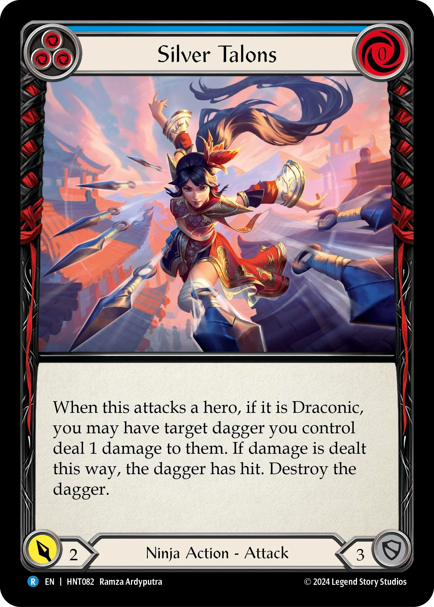 Silver Talons (Blue) [HNT082] (The Hunted)  Rainbow Foil
