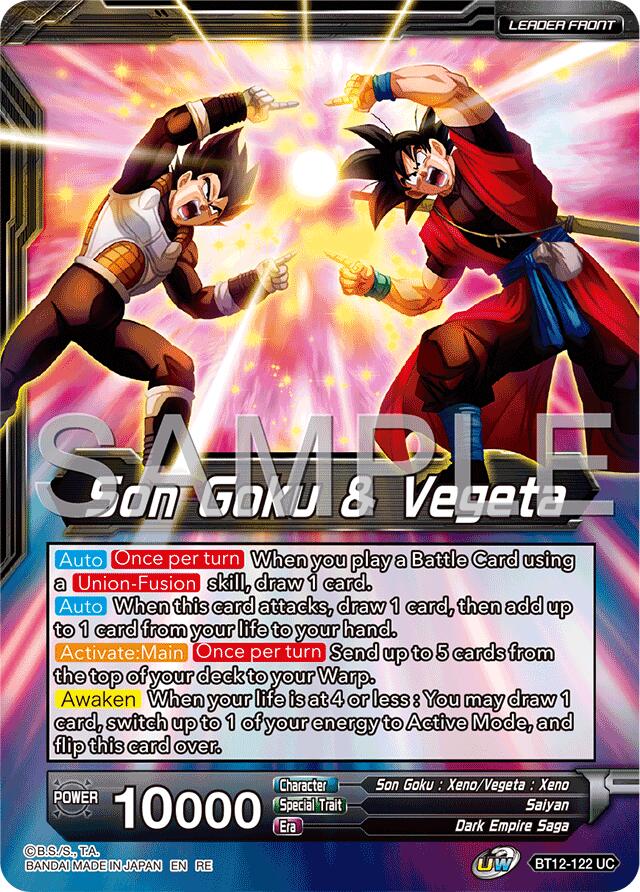 Son Goku & Vegeta // Gogeta, Fateful Fusion (Reprint) (BT12-122) [Premium Anniversary Box 2025] - Image 2