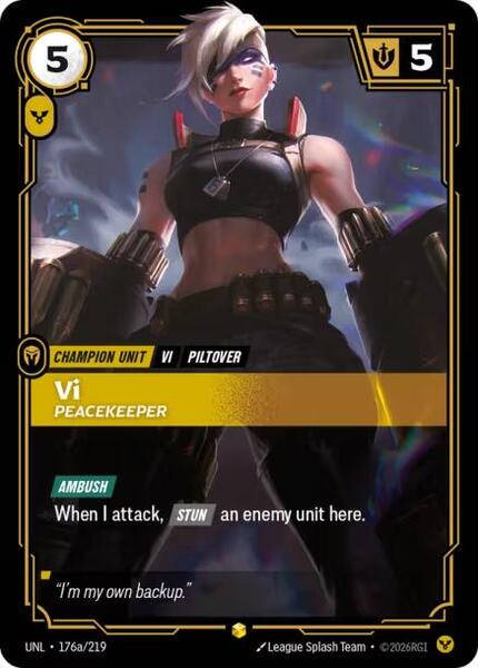 Vi - Peacekeeper (Alternate Art) - Unleashed (UNL)