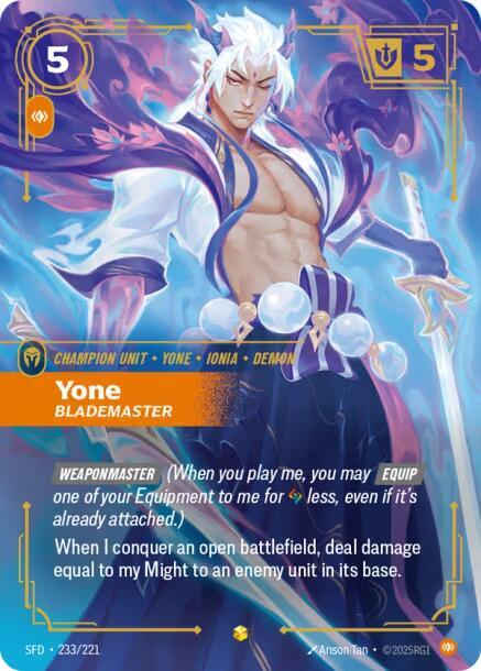 Yone - Blademaster (Overnumbered) - Spiritforged (SFD)