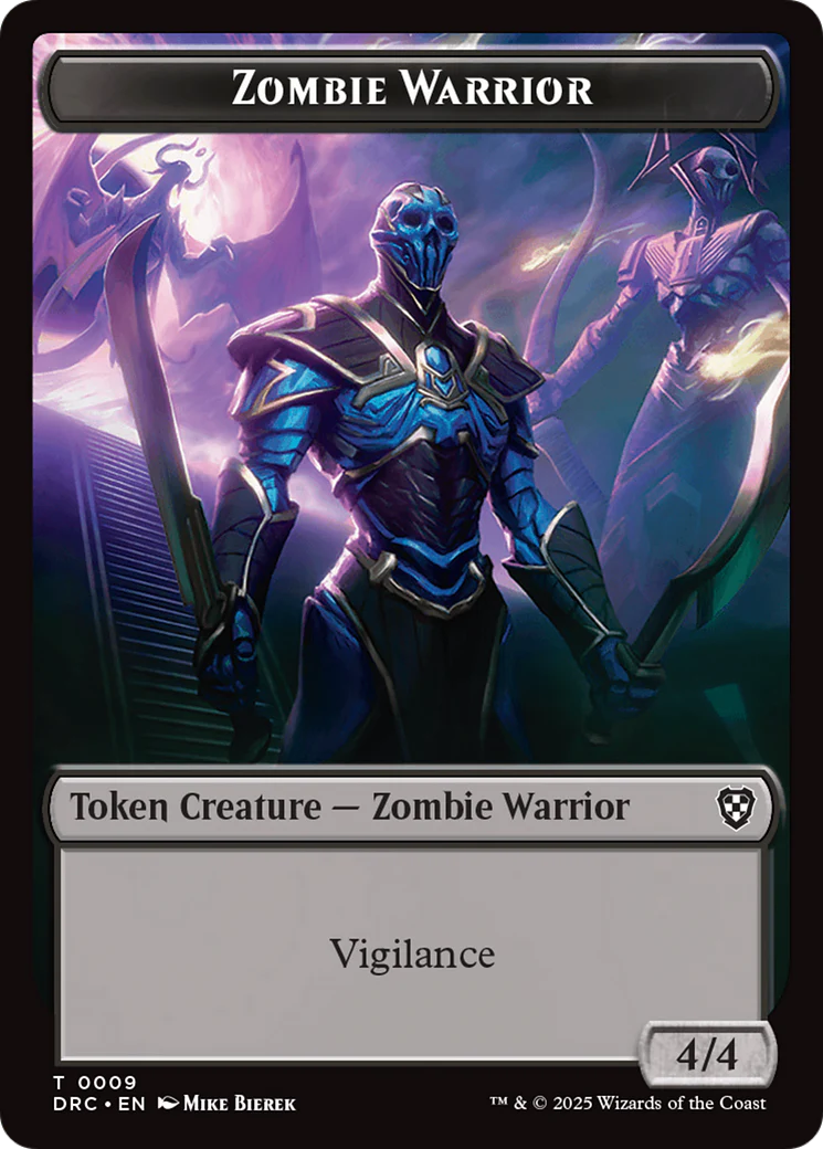 Zombie Army // Zombie Warrior Double-Sided Token [Aetherdrift Tokens] - Image 2